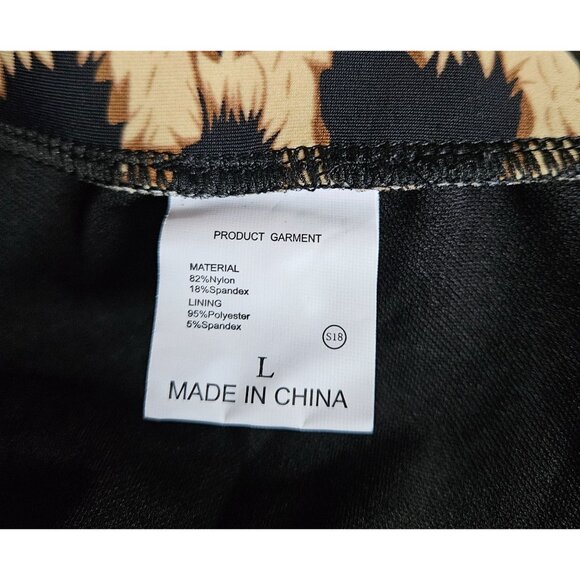 Womens Leopard Print Bikini Set Adjustable Straps & High-Waist Bottoms Size L - Picture 9 of 9